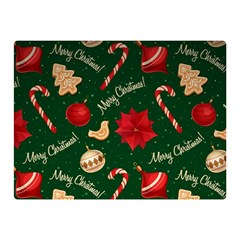 Merry Christmas Two Sides Premium Plush Fleece Blanket (Mini) from ArtsNow.com 35 x27  Blanket Back