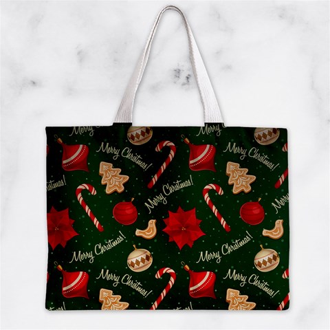 Merry Christmas Zipper Mini Tote Bag from ArtsNow.com Front