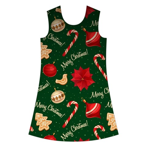 Merry Christmas Kids  Short Sleeve Velvet Dress from ArtsNow.com Front