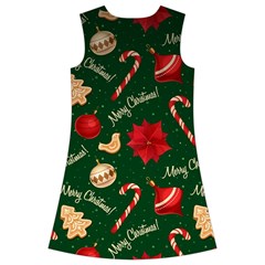 Merry Christmas Kids  Short Sleeve Velvet Dress from ArtsNow.com Back