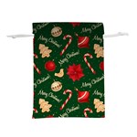 Merry Christmas Lightweight Drawstring Pouch (L)