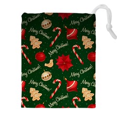 Merry Christmas Drawstring Pouch (4XL) from ArtsNow.com Front