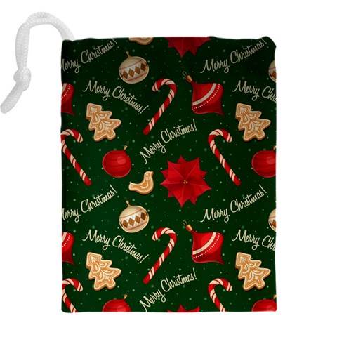 Merry Christmas Drawstring Pouch (4XL) from ArtsNow.com Back