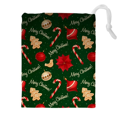 Merry Christmas Drawstring Pouch (5XL) from ArtsNow.com Front