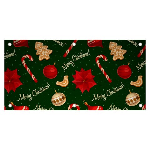 Merry Christmas Banner and Sign 6  x 3  from ArtsNow.com Front