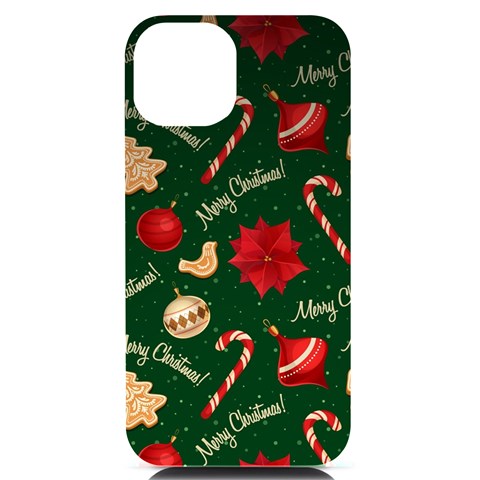 Merry Christmas iPhone 14 Black UV Print Case from ArtsNow.com Front