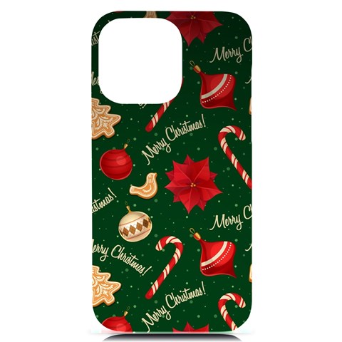 Merry Christmas iPhone 14 Pro Max Black UV Print Case from ArtsNow.com Front