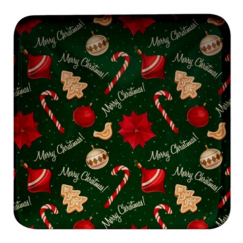 Merry Christmas Square Glass Fridge Magnet (4 pack) from ArtsNow.com Front