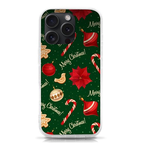 Merry Christmas iPhone 15 Pro TPU UV Print Case from ArtsNow.com Front