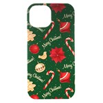 Merry Christmas iPhone 15 Black UV Print PC Hardshell Case