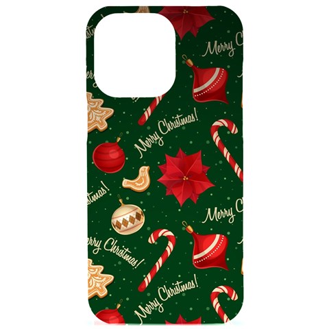 Merry Christmas iPhone 15 Pro Max Black UV Print PC Hardshell Case from ArtsNow.com Front