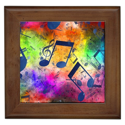 Music Texture, Grunge Music Background Framed Tile from ArtsNow.com Front