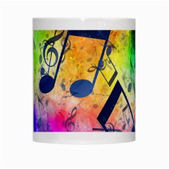 Music Texture, Grunge Music Background White Mug from ArtsNow.com Center