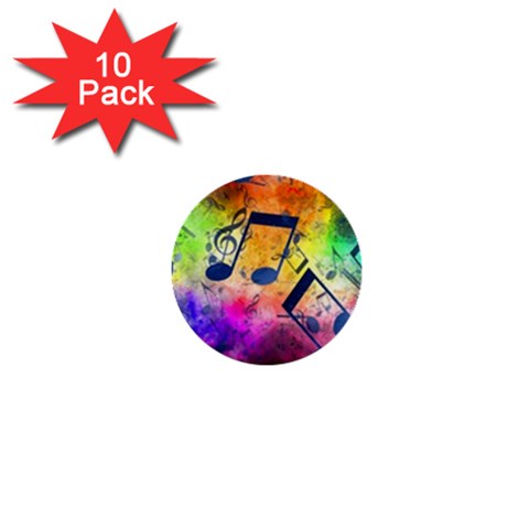 Music Texture, Grunge Music Background 1  Mini Buttons (10 pack)  from ArtsNow.com Front