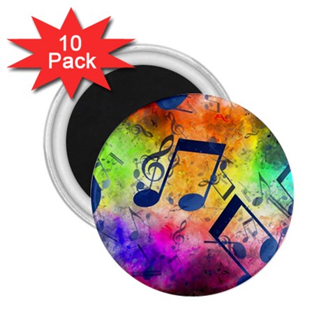 Music Texture, Grunge Music Background 2.25  Magnets (10 pack)  from ArtsNow.com Front