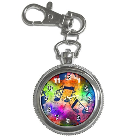 Music Texture, Grunge Music Background Key Chain Watches from ArtsNow.com Front