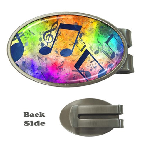 Music Texture, Grunge Music Background Money Clips (Oval)  from ArtsNow.com Front