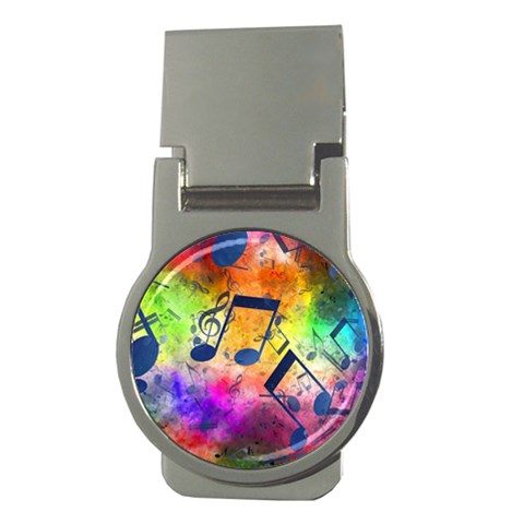 Music Texture, Grunge Music Background Money Clips (Round)  from ArtsNow.com Front