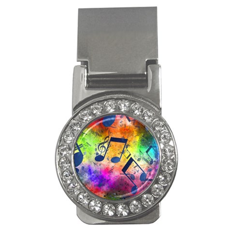 Music Texture, Grunge Music Background Money Clips (CZ)  from ArtsNow.com Front