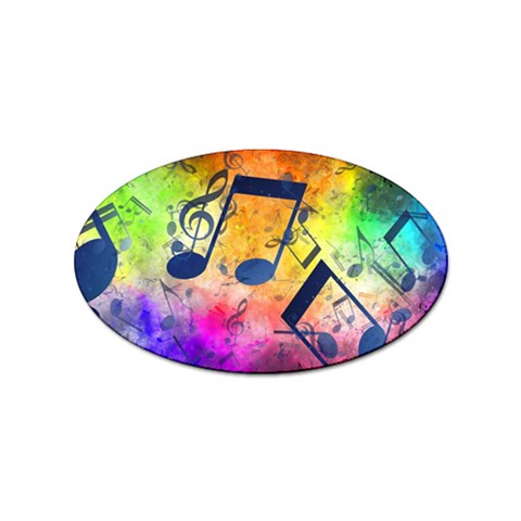 Music Texture, Grunge Music Background Sticker (Oval) from ArtsNow.com Front