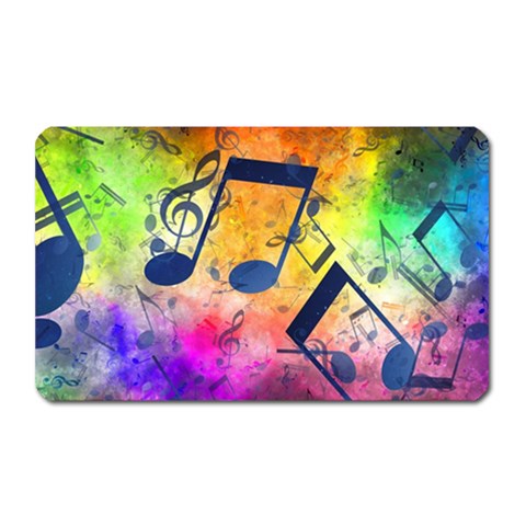 Music Texture, Grunge Music Background Magnet (Rectangular) from ArtsNow.com Front