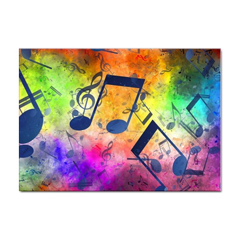 Music Texture, Grunge Music Background Sticker A4 (10 pack) from ArtsNow.com Front