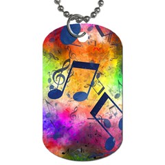 Music Texture, Grunge Music Background Dog Tag (Two Sides) from ArtsNow.com Front