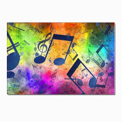 Music Texture, Grunge Music Background Postcard 4 x 6  (Pkg of 10) from ArtsNow.com Front