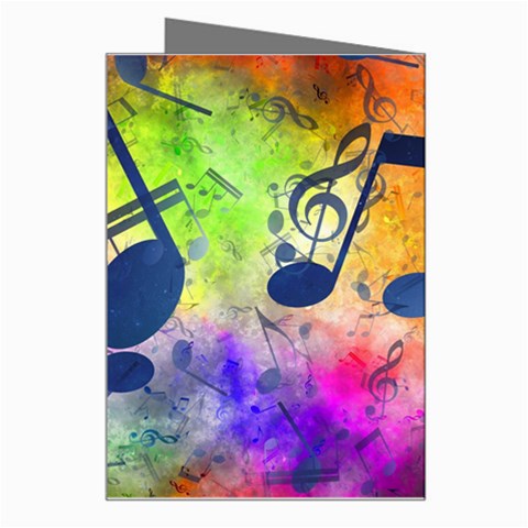 Music Texture, Grunge Music Background Greeting Card from ArtsNow.com Right