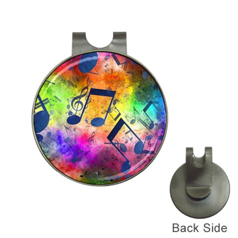 Music Texture, Grunge Music Background Hat Clips with Golf Markers from ArtsNow.com Front