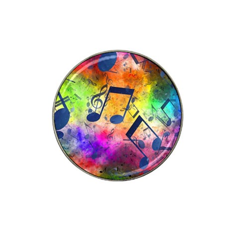 Music Texture, Grunge Music Background Hat Clip Ball Marker from ArtsNow.com Front