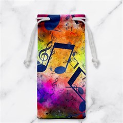 Music Texture, Grunge Music Background Jewelry Bag from ArtsNow.com Front