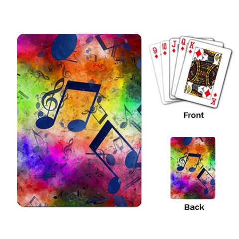 Music Texture, Grunge Music Background Playing Cards Single Design (Rectangle) from ArtsNow.com Back