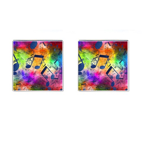 Music Texture, Grunge Music Background Cufflinks (Square) from ArtsNow.com Front(Pair)