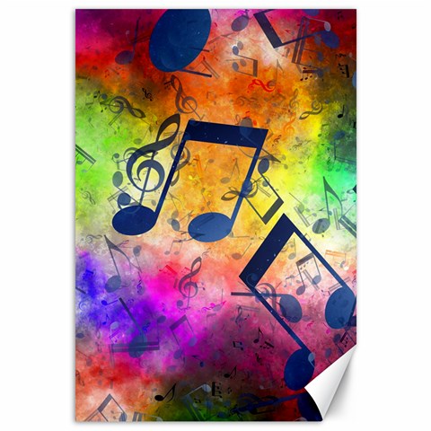 Music Texture, Grunge Music Background Canvas 12  x 18  from ArtsNow.com 11.88 x17.36  Canvas - 1