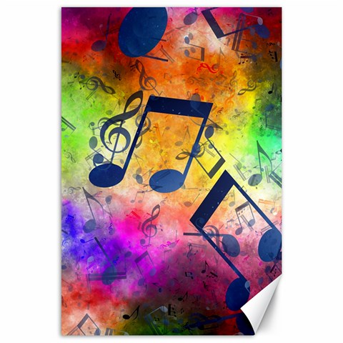 Music Texture, Grunge Music Background Canvas 24  x 36  from ArtsNow.com 23.35 x34.74  Canvas - 1