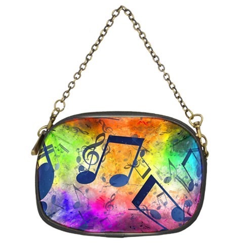 Music Texture, Grunge Music Background Chain Purse (Two Sides) from ArtsNow.com Front