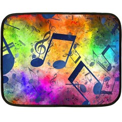 Music Texture, Grunge Music Background Two Sides Fleece Blanket (Mini) from ArtsNow.com 35 x27  Blanket Front