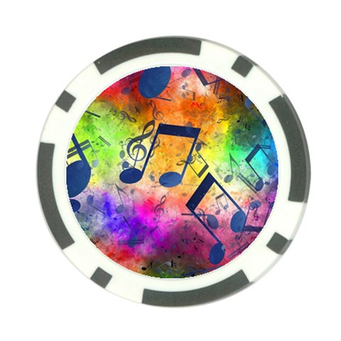 Music Texture, Grunge Music Background Poker Chip Card Guard (10 pack) from ArtsNow.com Back