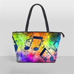 Music Texture, Grunge Music Background Classic Shoulder Handbag from ArtsNow.com Front