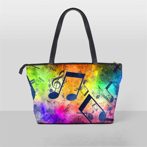 Music Texture, Grunge Music Background Classic Shoulder Handbag from ArtsNow.com Back