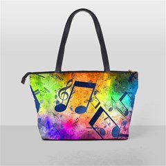 Music Texture, Grunge Music Background Classic Shoulder Handbag from ArtsNow.com Back