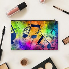 Music Texture, Grunge Music Background Cosmetic Bag (Medium) from ArtsNow.com Back