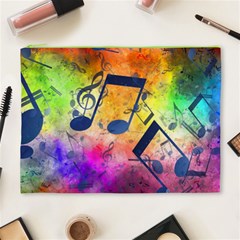 Music Texture, Grunge Music Background Cosmetic Bag (XL) from ArtsNow.com Front