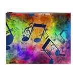 Music Texture, Grunge Music Background Cosmetic Bag (XL)