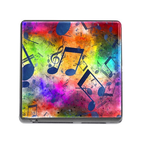 Music Texture, Grunge Music Background Memory Card Reader (Square 5 Slot) from ArtsNow.com Front