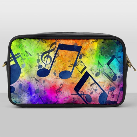 Music Texture, Grunge Music Background Toiletries Bag (One Side) from ArtsNow.com Front