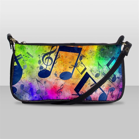 Music Texture, Grunge Music Background Shoulder Clutch Bag from ArtsNow.com Front