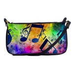 Music Texture, Grunge Music Background Shoulder Clutch Bag