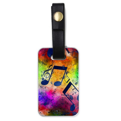 Music Texture, Grunge Music Background Luggage Tag (one side) from ArtsNow.com Front